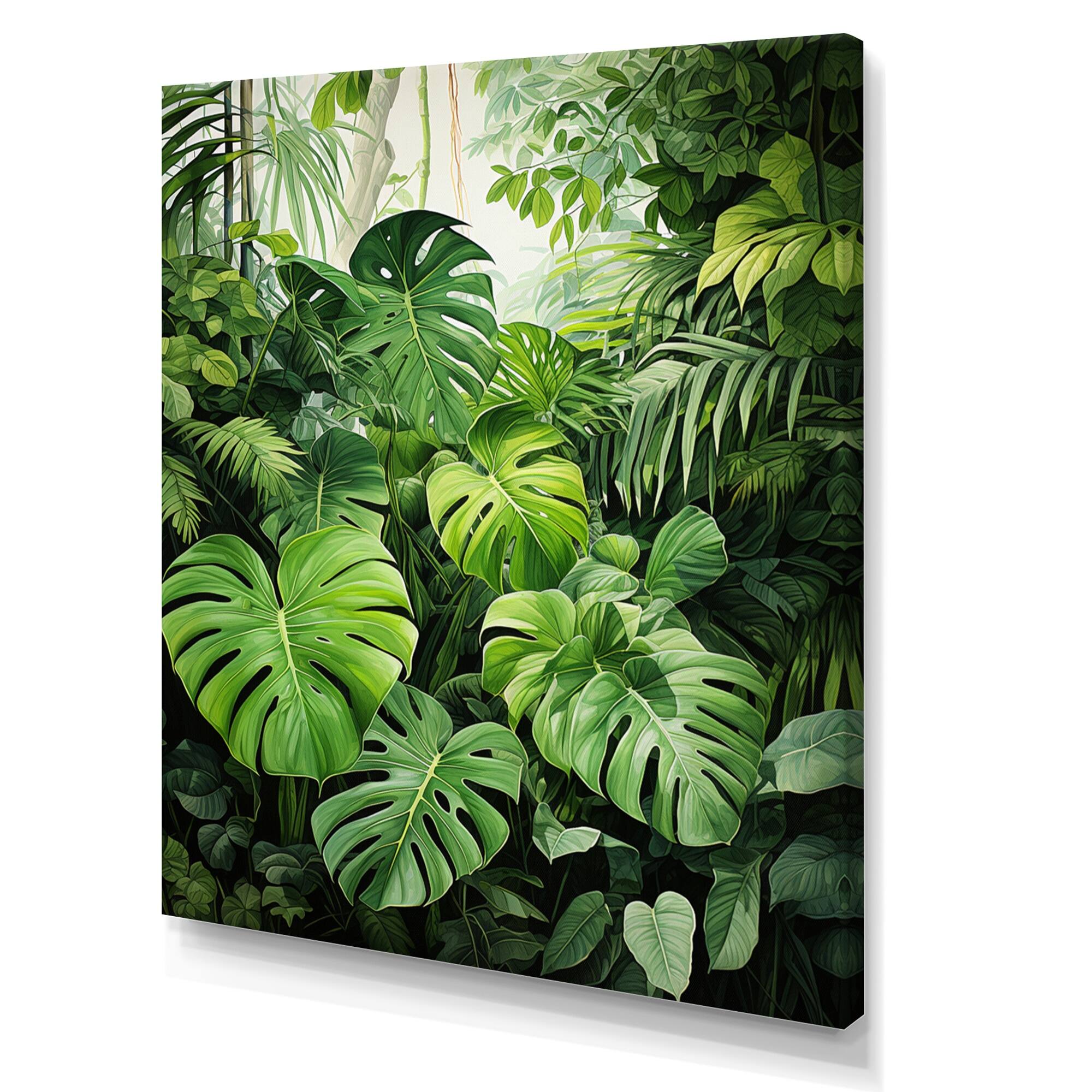 Designart "Ferms Natures Symphony" Ferns Canvas Art Print - Bed Bath